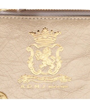 A.D.M.J. 【牛革】クラックメタル/イタリアンレザースモールウォレット オロ　マット