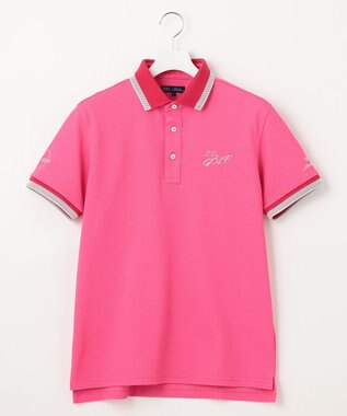 23区GOLF 【MEN】【UVケア/吸水速乾】ハニカムカノコ 半袖ポロシャツ ピンク系