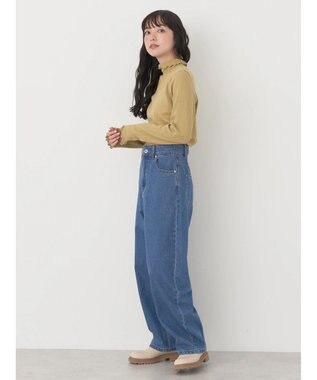 earth music&ecology コットンシアータートルネックプルオーバー Yellow