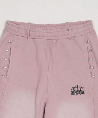 WEGO 【ウエストゴム】ロゴスウェットパンツ ピンク