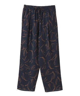 Green Parks 柄イージーパンツⅡ（テーパード） Navy