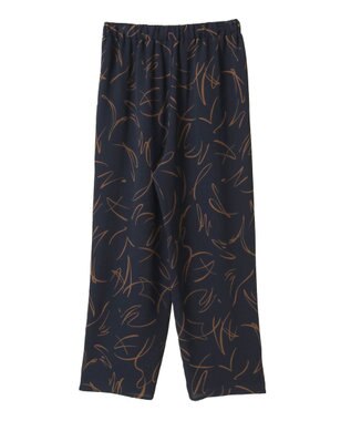 Green Parks 柄イージーパンツⅡ（テーパード） Navy