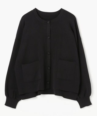 ANY スウェットライクニットカーディガン ブラック