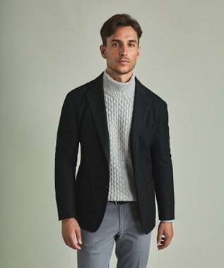 GOTAIRIKU 【カーディガンジャケット】ブリスターバーズアイ ニットジャケット グレー系8