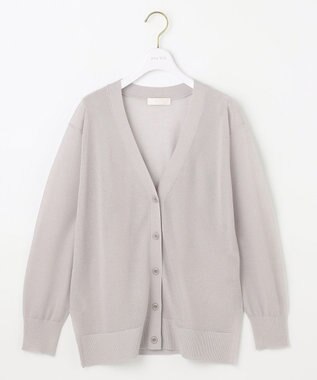 ANY SIS 【洗える】シアーVネック カーディガン ライトグレー