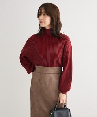 Green Parks ・ｓｗｉｎｇ　ｂｙ　ボトルネックラメニット Bordeaux