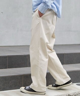 WEGO 【ユニセックス着用ITEM/XSSMLサイズ展開/ウエストゴム】ユルフィットコットンイージーパンツ キナリ