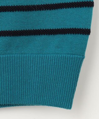 23区GOLF 【MEN】【手洗い可】コットンブレンド ハーフジップ ニット ピーコックグリーン系