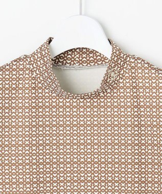 23区GOLF 【WOMEN】モノグラムプリントモックネック ブラウン系5