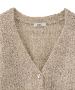 earth music&ecology 【ベルト付き】ＭＩＸカラーブークレカーディガン Light Blue