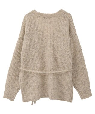 earth music&ecology 【ベルト付き】ＭＩＸカラーブークレカーディガン Light Blue