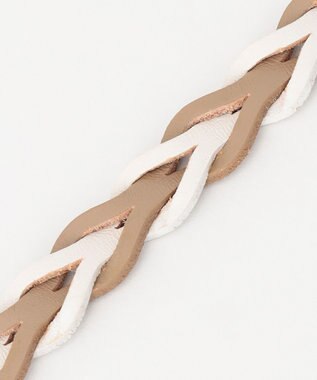 自由区 ナローメッシュベルト ホワイト系