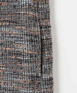 自由区 L 【洗える】エアリーツイード ジャンパースカート グレイッシュミントミックス