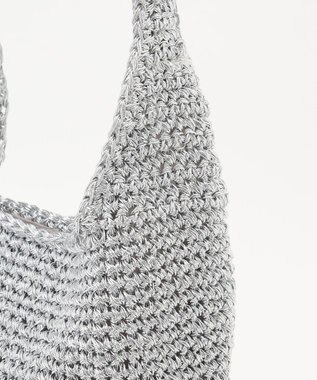 ANY 雑材トートバッグ シルバー