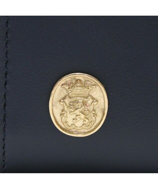 A.D.M.J. 【牛革】セブンティリリィ/ガマグチウォレット ネイビーブルー