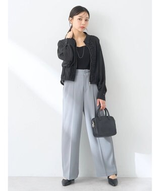 earth music&ecology フリルシャツ Black