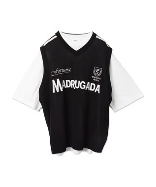 WEGO 【ユニセックス着用ITEM/2点セット】アンサンブルゲームロゴニットベスト ブラック