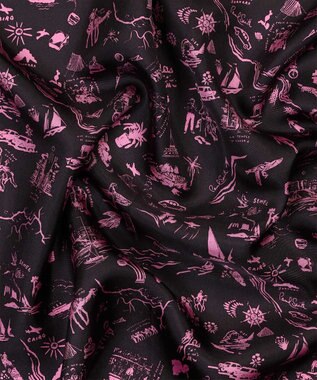Paul Smith Travel Stories シルクスカーフ ブラック
