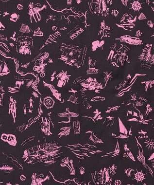 Paul Smith Travel Stories シルクスカーフ ブラック