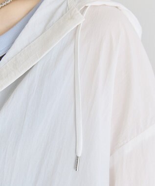 AMERICAN HOLIC ナイロンフーディーシャツ Off White