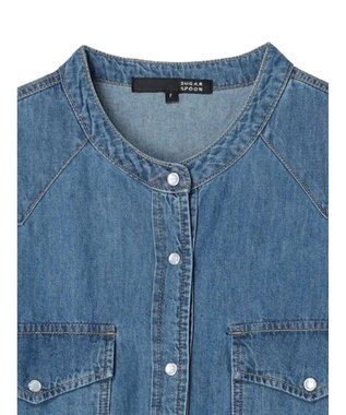 Green Parks ・ＳＵＧＡＲ　ＳＰＯＯＮ　デニムウエスタンワンピース Light Indigo