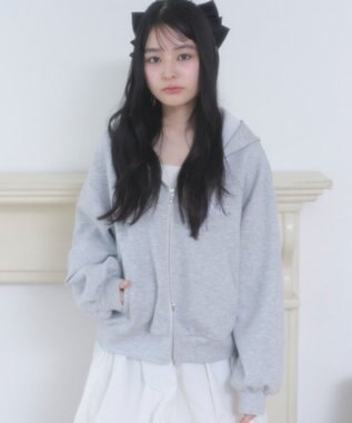 WEGO ダンボールレースパーカー 杢グレー