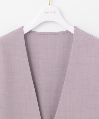 ANY SIS 【セットアップ対応】リネンライク ジレ ラベンダー