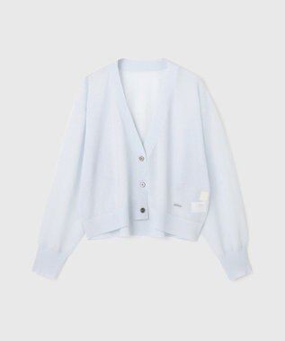 GRACE CONTINENTAL シアージョーゼットカーディガン ブルー