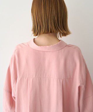 YECCA VECCA バルーン袖スキッパーシャツ Pink