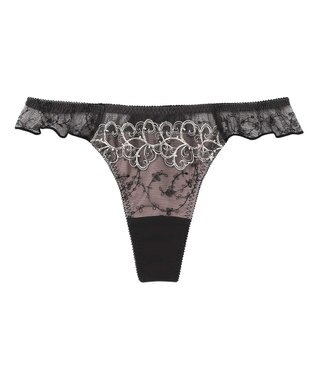 AMPHI Ｔバックショーツ 【BRAGENIC ブラジェニック 盛り胸タイプ】 BMI446とペア アウターにひびきにくい(後ろ裾) ソング ショーツ PMI546 アンフィ／ワコール ブラック