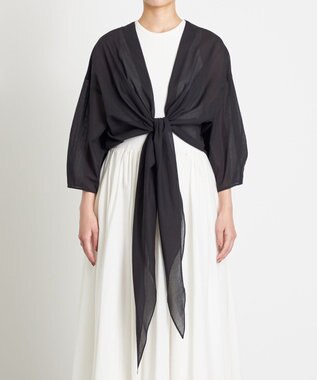 NAVE 【Nave 　洗える】マルチウェイシアーブラウス ブラック系