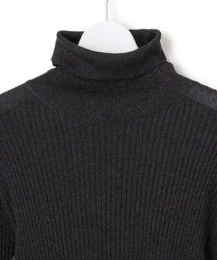 23区 【洗える】シアーラメタートル ニット ブラック系