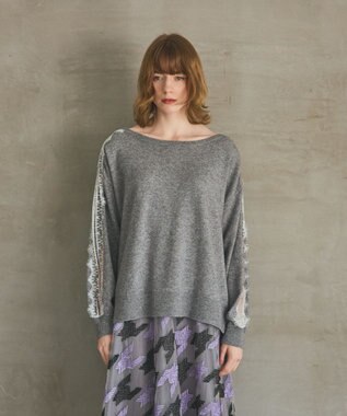 GRACE CONTINENTAL レーススリーブトップ