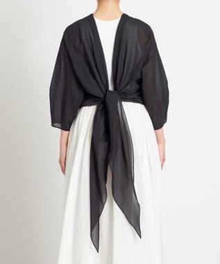 NAVE 【Nave 　洗える】マルチウェイシアーブラウス ブラック系