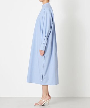 NAVE 【ReNAVE・セットアップ可/洗える/接触冷感/UVケア】コットンポリブロード ワンピース サックスブルー系1