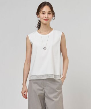 J.PRESS LADIES S コットンスムース ノースリーブ カットソー