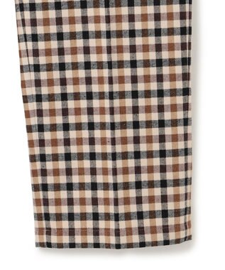 J.PRESS MEN カシミヤタッチワイド イージーチェックパンツ ブラウン系3