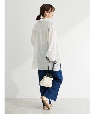 Green Parks ジャガードシアーシャツ Off White