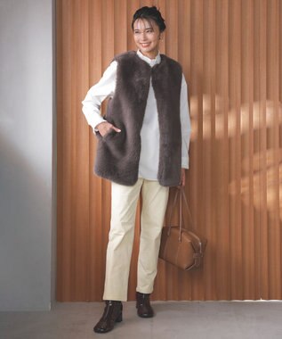 UNFILO ストレッチコーデュロイ スリムパンツ オフ