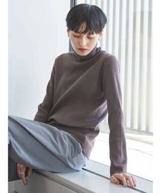 AMERICAN HOLIC バイパチリブタートルニットプルオーバー Brown