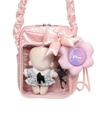 WEGO 【痛バ＆推し活グッズ】きらふわパフィ痛ショルダー ライトピンク