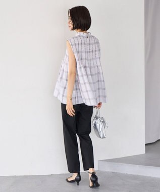 UNFILO 【WEB限定】シアーシャーリングブラウス グラフチェック