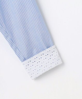 J.PRESS LADIES 【WEB限定カラーあり・2way】エステネージュ TYPEWRITER STRIPE シャツ サックスストライプ系