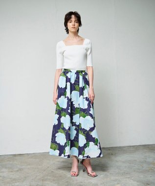 GRACE CONTINENTAL スクエアーネックトップ ホワイト