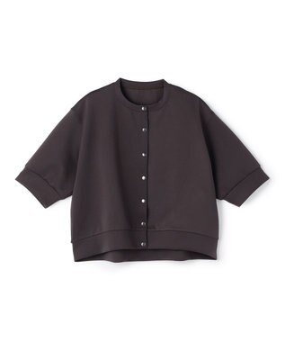 UNFILO 【VERY掲載】BEAUTY FORM JERSEY light スナップカーディガン チャコール