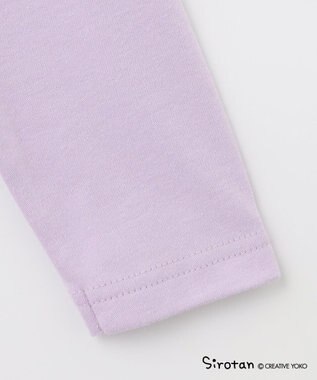 ANY KIDS 【しろたん×any FAM】しろたんサガラ刺繍長袖Tシャツ ラベンダー