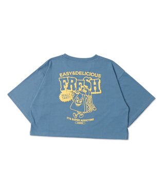 WEGO イラストモチーフグラフィックショートT サックス