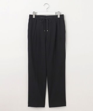 自由区 ライトフィールジャージータックテーパード パンツ ブラック