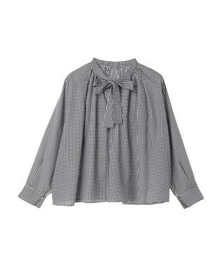 AMERICAN HOLIC イージーケア２ＷＡＹボウタイブラウス Gingham Check