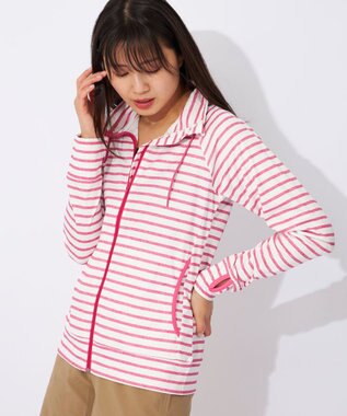 OP／FILA 【FILA】ボーダーUVウェア付水着４点 ピンク